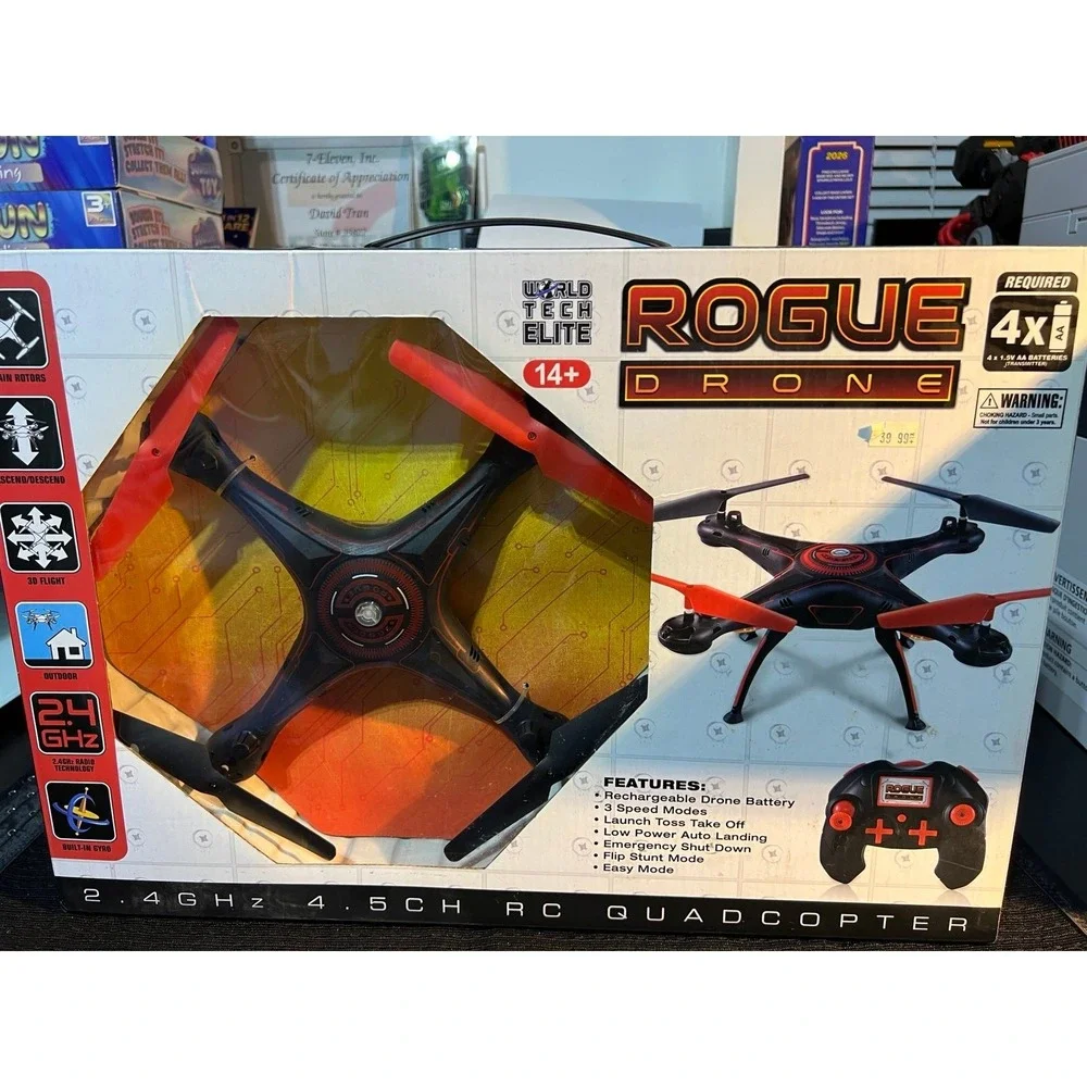 Rogue Drone Kids RC Quadcopter - Black & Red - Picture 2 of 6